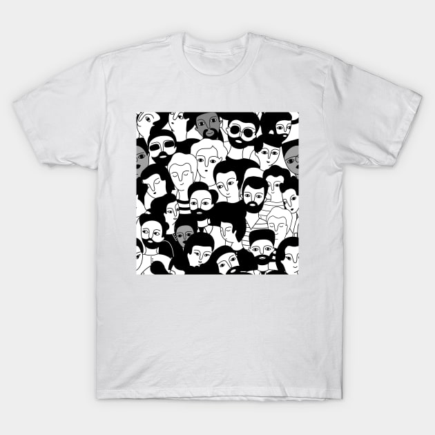 A multicultural man seamless pattern T-Shirt by Savvalinka